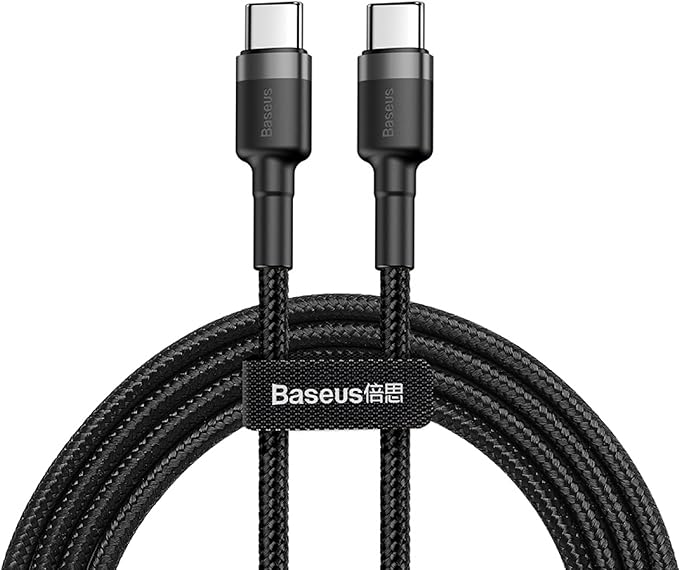 Baseus Cafule, 3.0 A USB-C -USB-C Şarj -Data Aktarımı Kablosu Flash/Hızlı Şarj 1 Metre