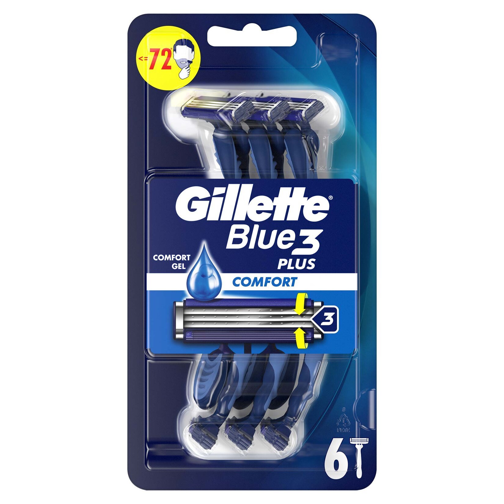 Gillette Blue3 Plus Comfort Kullan At Tıraş Bıçağı 6 Adet