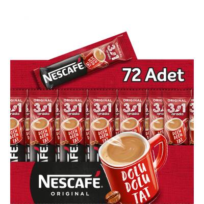 Nescafe 3'ü 1 Arada Hazır Kahve 17,5 Gr 72'li Nescafe