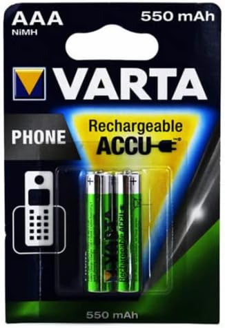 VARTA GİGASET SIEMENS PANASONİC TELSİZ TELEFON için ŞARZ EDİLEBİLİR İNCE PİL 550 mA NiMH AAA