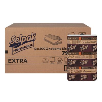 Selpak Extra Z Katlı Dispenser Havlu 200m 12li