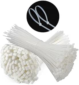 3, 6x250 Beyaz 25cm Kablo Bağı Plastik Cırt Kelepçe Toplayıcı-100 Adet, Sekatech