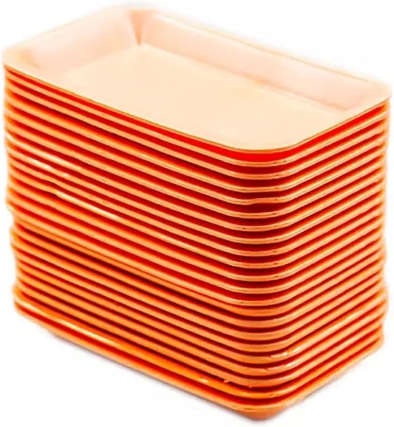 Tek Kullanımlık Köpük 2000 Gr. Turuncu Servis Et Kıyma Saklama Tepsi Tabak -265x175x35mm. - 150 Adet