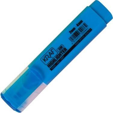 Kraf Fosforlu Kalem 330 Mavi Kraf