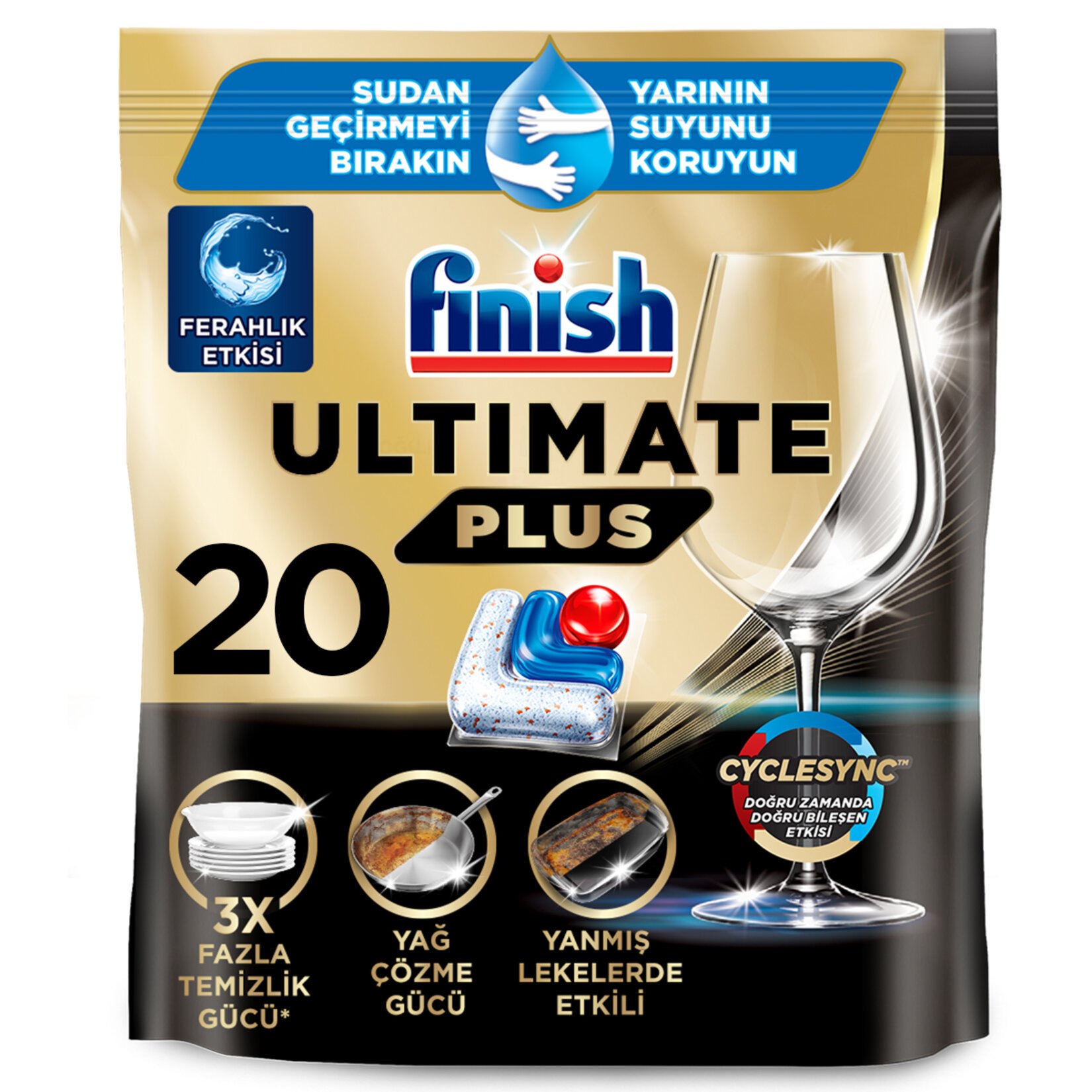 Finish Ultimate Plus Hepsi 1 Arada 20 Tablet 244 G Finish