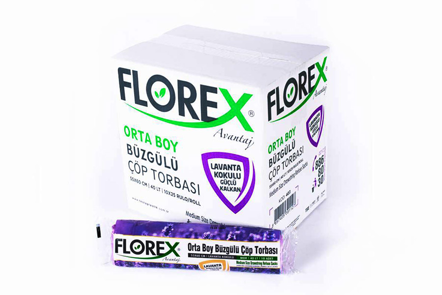 Lavanta Kokulu Büzgülü Orta Boy Çöp Torbası