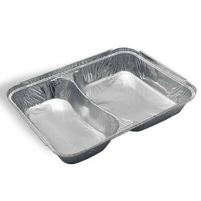 2 Bölmeli Alüminyum Kap 100 lü