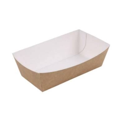 Kraft Karton Kayık Tabak Küçük 7x10x4 Cm 100 lü