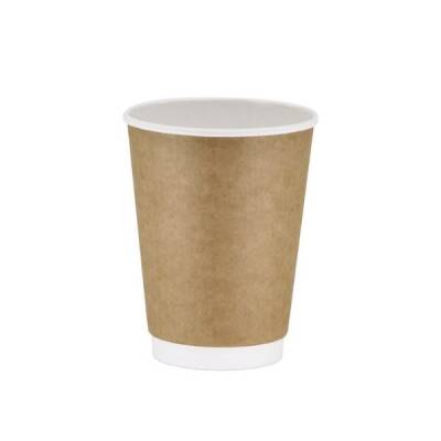 12 oz Kraft Double Wall Karton Bardak 50 li