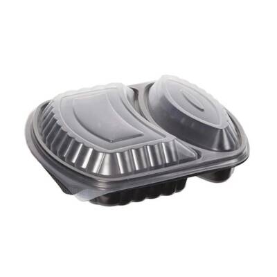 2 Bölmeli Yemek Kabı Seti (Sıcağa Dayanıklı) 50 li