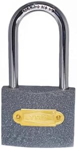 YMK Eko Gri Döküm Uzun Kancalı Asma Kilit 63mm