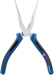 Bosch Professional 200 mm kargaburun pense, düz, krom vanadyum çelik, kauçuk sap yüzeyi