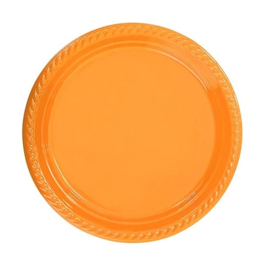 Turuncu Plastik Tabak 5 Adet 22 cm