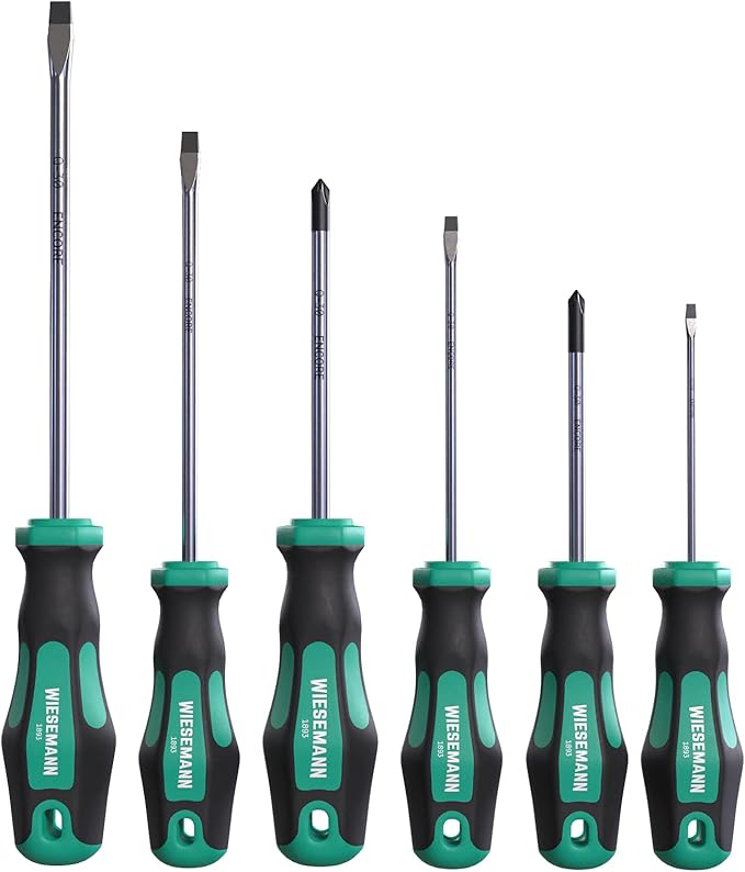 Tornavida Seti 6 Parça Ergonomik Saplı, Düz & PH WIESEMANN 1893 I 80454