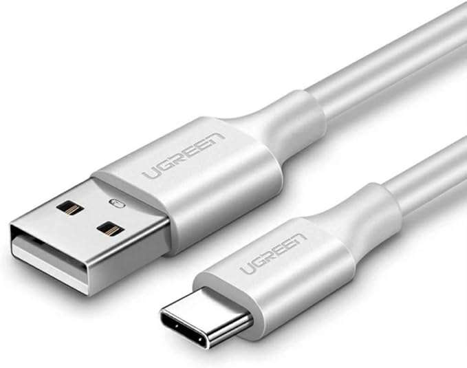 Ugreen USB Type-C Şarj ve Data Kablosu, 1 Metre, Beyaz