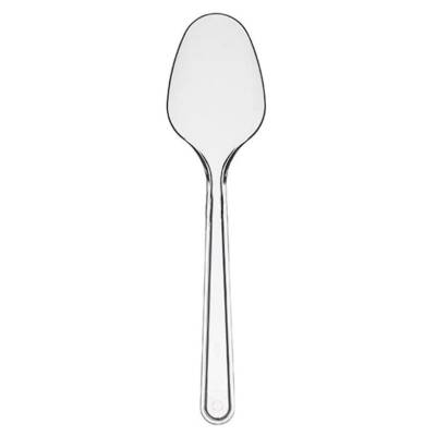 Lüks Şeffaf Plastik Kaşık 100 lü