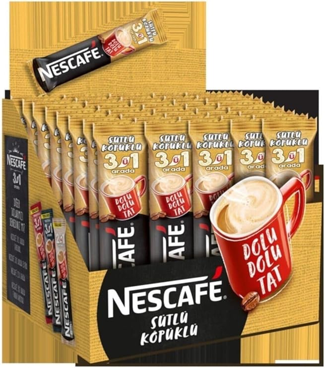 Nescafe 3ü1 Arada Sütlü Köpüklü 17.4gr 48'li