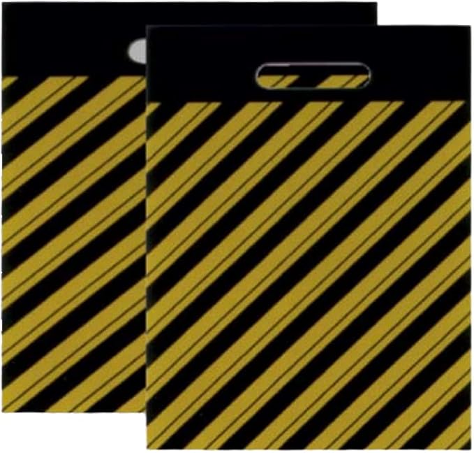 Siyah Takviyeli Magaza Poşeti cizgili No: 5 50/60 Cm 50 Adet