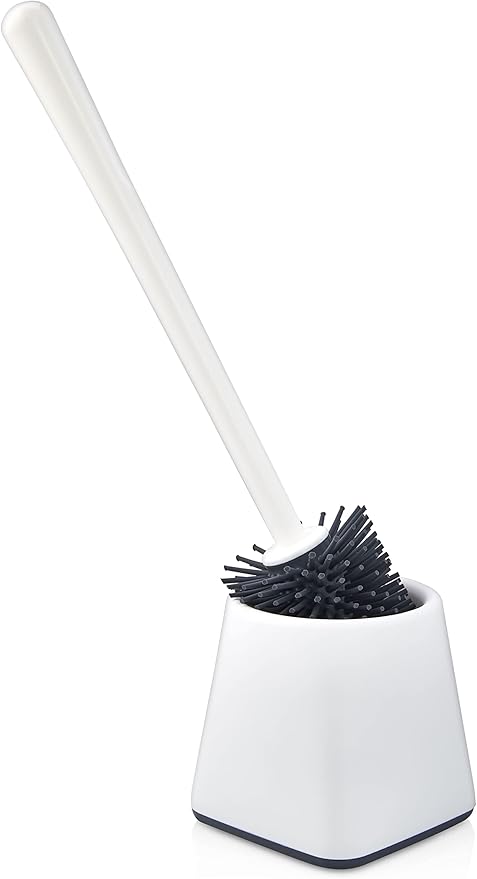 Silikon WC Tuvalet Banyo Fırçası Klozet Fırçası Beyaz