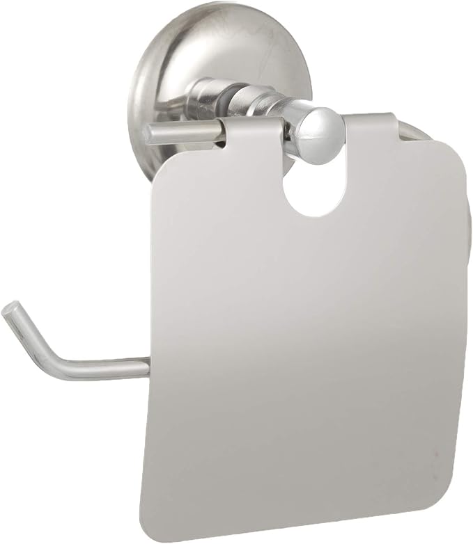 Banyo İris Krom Kapaklı Tuvalet Kağıdı Askısı Tuvalet Kağıtlığı İster Yapıştır İster Montajla