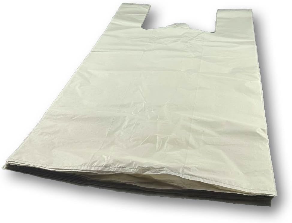 Kalın Beyaz Poşet Jumbo Boy 50x90cm Hışır Atlet Poşet Market Manav, Kurban Poşeti Çöp Poşeti 1 KG