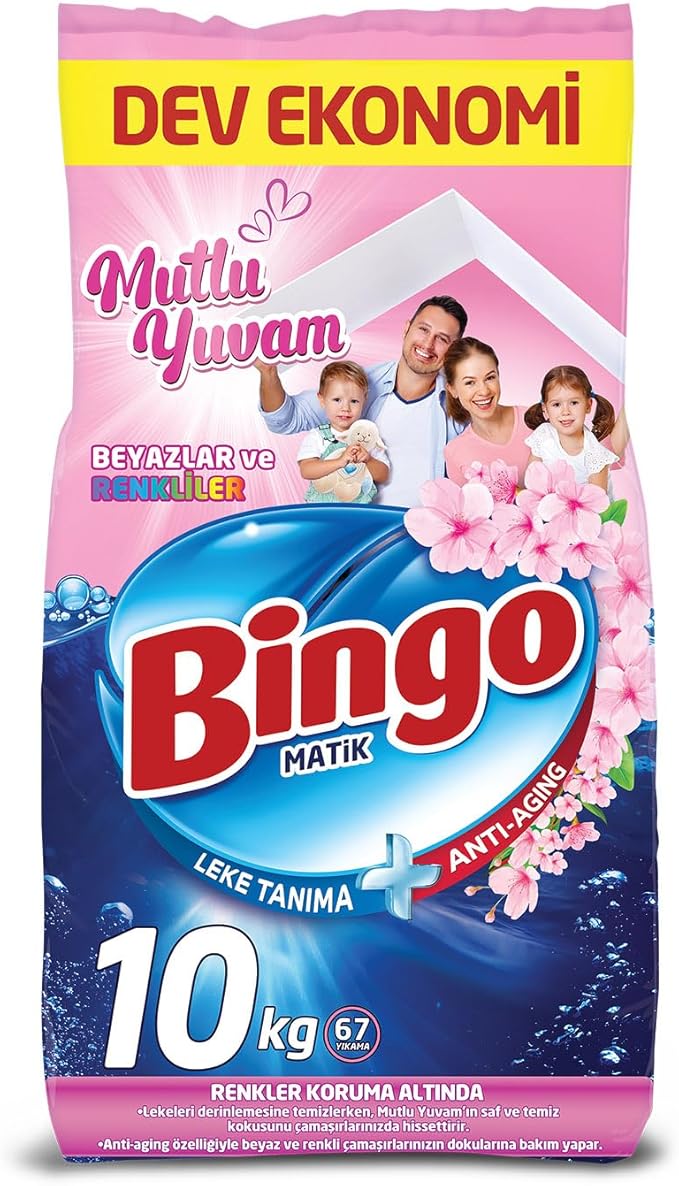 Bingo Matik Konsantre Toz deterjan 10kg Mutlu Yuvam