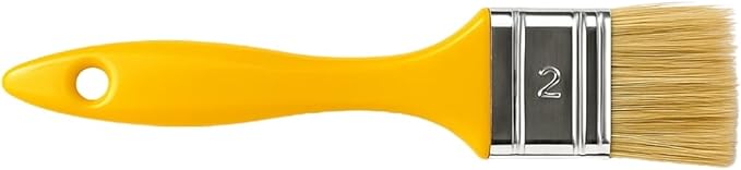 Kestirme Boya Fırçası no 2 Plastik Saplı, Sentetik Kıllı, Duvar, Ahşap ve Hobi Boyaları İçin Uygun Fırça