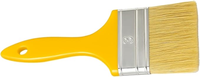 Kestirme Boya Fırçası no 3 Plastik Saplı, Sentetik Kıllı, Duvar, Ahşap ve Hobi Boyaları İçin Uygun Fırça